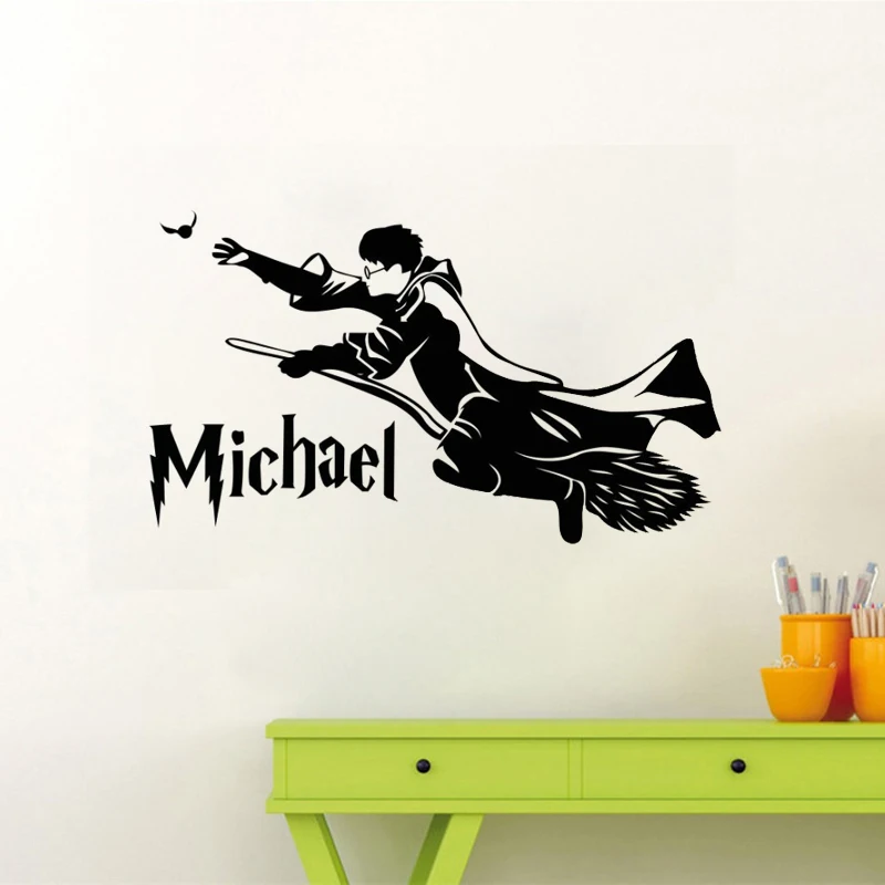 Harry Potter Vinyl Wall Stickers Personalized Name Wall Decal Custom