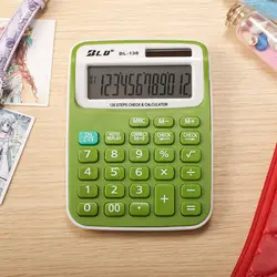 Солнечный Калькулятор 12 цифр электронный калькулятор милый мультфильм мини калькулятор студент красочный карманный калькулятор