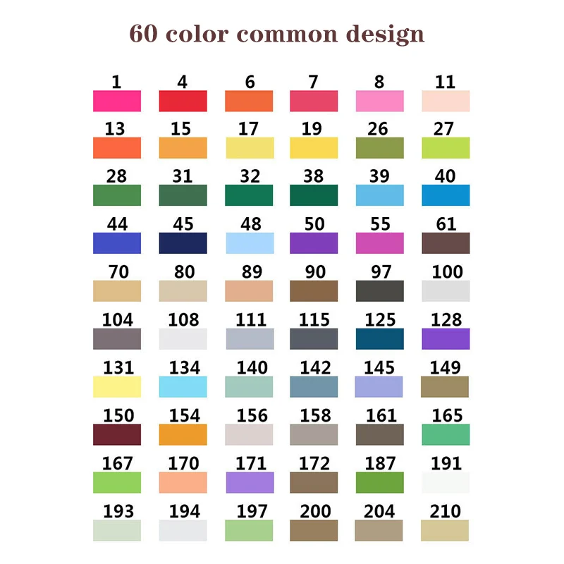 TOUCHNEW30/40/60/152 цвет алкоголь Марк школьные принадлежности товары для рукоделия арт марки copic mark товары для рукоделия для художника маркер для белой доски - Цвет: 60 color common