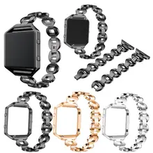 Сменный ремешок из нержавеющей стали сменный ремешок для наручных часов ремешок с металлической рамкой для Fitbit Blaze JA31 Прямая