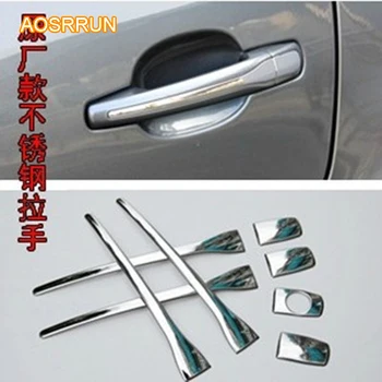 

AOSRRUN For Peugeot 2008 3008 408 308 Citroen C-QUATRE Stainless steel trim CHROME DOOR HANDLE COVER auto accessories
