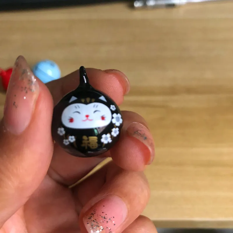 5 шт. Lucky cat DIY ручной работы Манеки Неко Sakuran Fortune bells медные колокольчики амулеты «сделай сам»