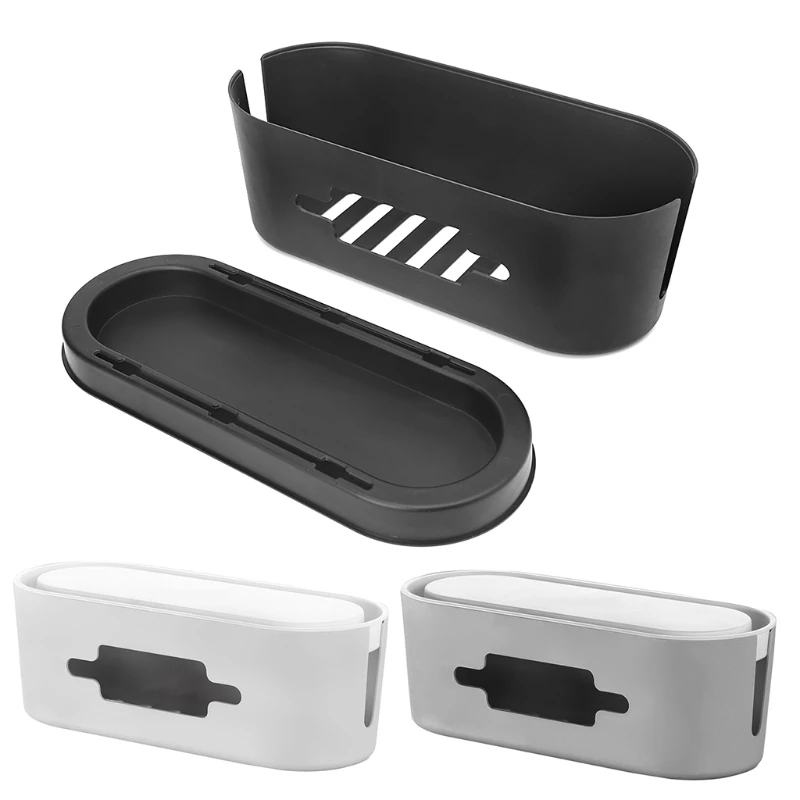 

Cord Organizer Wire Collection Case With Cover Plastic Power Cable Storage Box
