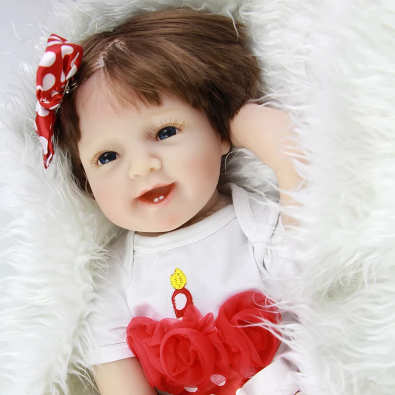 

22 Inch baby reborns silicone newborn baby doll real looking collectible children dolls Birthday Christmas gift