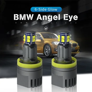 

New Arrival 2pcs 120W 240W E92 LED Angel Eyes LED Marker for CREE LED Xenon White 6000K for BMW H8 E92 X5 E71 X6 E82 M3 E60 E70