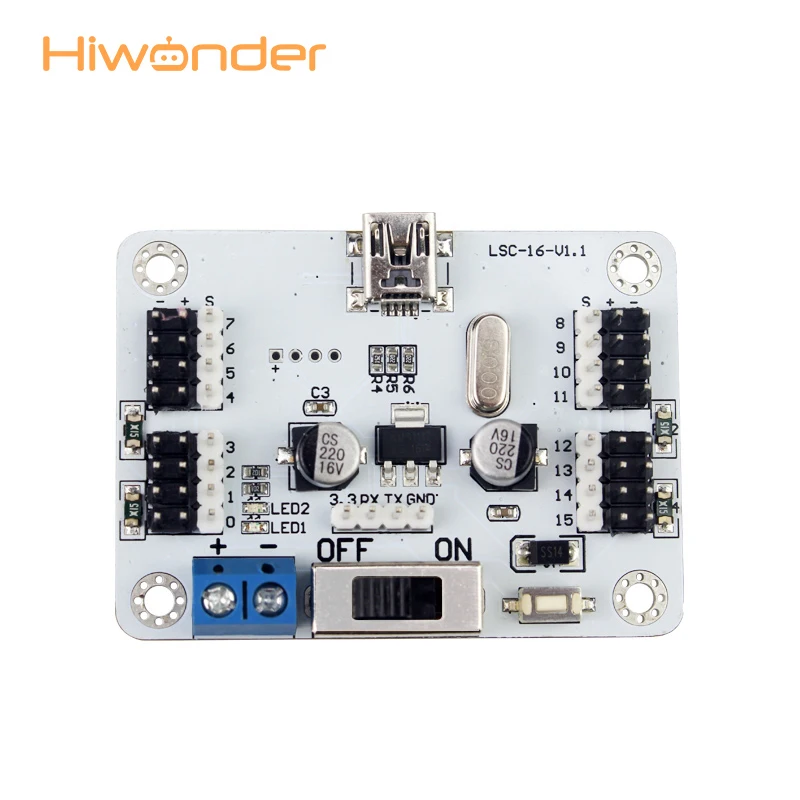 Hiwonder Servo контроллер 16 CH плата по току Защита Вертолет Дистанционное управление RC