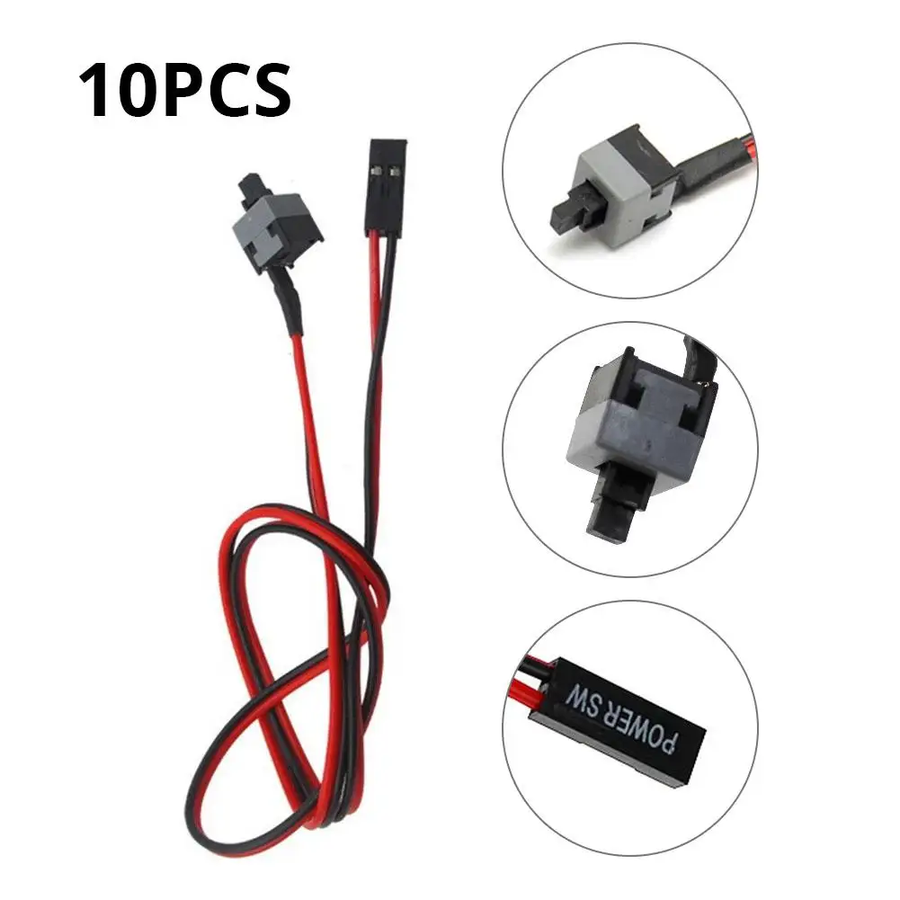 

[Original] 10PCS 50cm Reset Data Cable Cord Line Desktop Computer Mainboard On/Off Button ATX Power Reset Switch Jumper Cable
