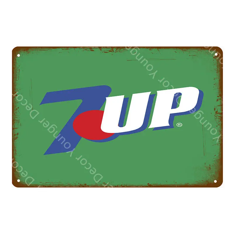 Винтаж 7 UP пиво плакат напиток 7up металлические оловянные знаки настенные стикеры бар паб кафе семейные украшения Ретро домашний декор искусство табличка - Цвет: YD4359F