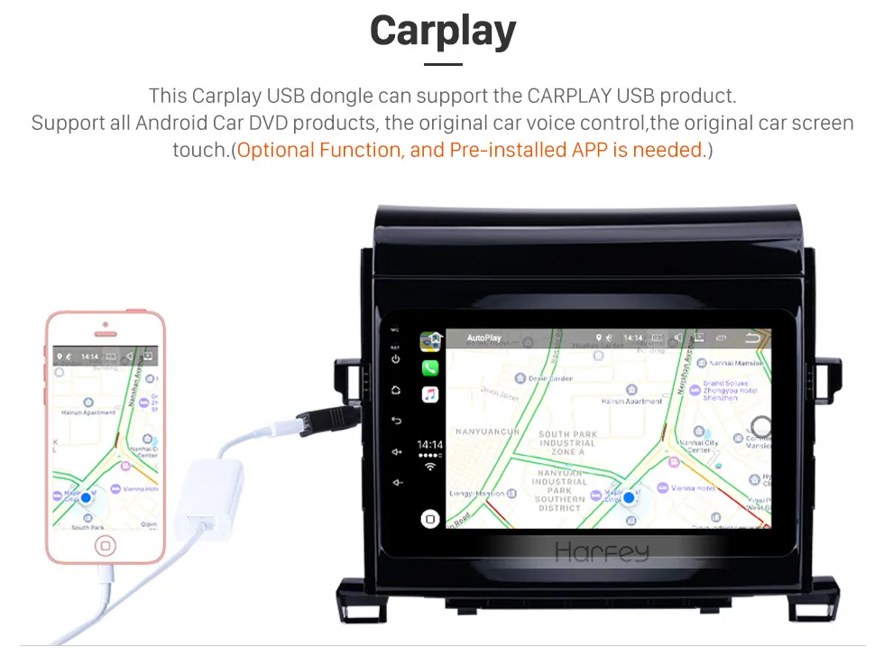 Excellent Harfey 2Din Android 8.1 For Toyota Vellfire ANH20 Ford Focus Exi AT 2004-2011 Multimedia radio player GPS NAVIGATION 10