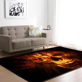 

Nordic Style Living Room Home Decoration Carpets Skulls Geometric Area Rugs Soft Flannel Bed Room Floor Mats Carpet Rugs
