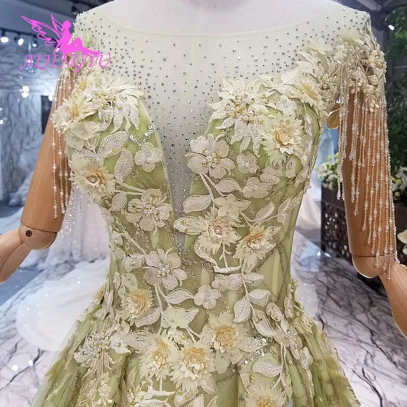 

AIJINGYU Wedding Dresses 2018 Lace Ball Beaded 2019 Robe Luxury Victorian Vintage Gown Sew On Crystal Beads Wedding Dress