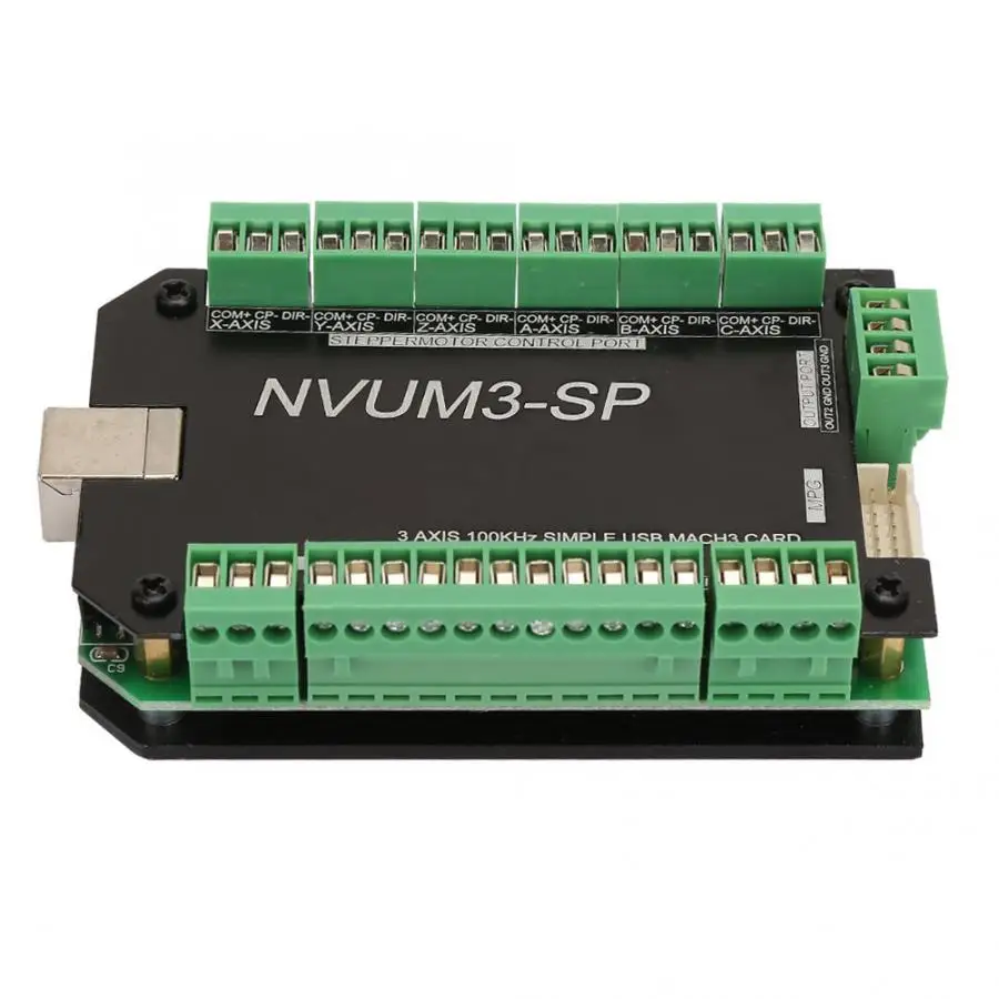 USB MACH3 Motion control ler Card 3-Axis 100kHz Breakout Board для шагового двигателя NVUM3-SP cnc плата управления