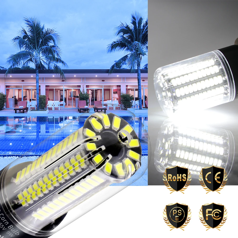 

LED Lamp E27 Led Corn Light 3.5W 5W 7W 9W 12W 15W 20W Lampada Led Bulb E14 220V Chandelier Candle Bulb 110V High Brightness Lamp