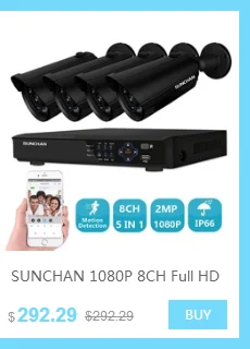 Sunchan HD AHD-H 4CH 1080 P 2.0MP SONY CCD камеры систем безопасности 4* 1080 P наружного видеонаблюдения ночного видения системы домашней безопасности 1 ТБ HDD видеонаблюдение комплекты камеры видеонаблюдения