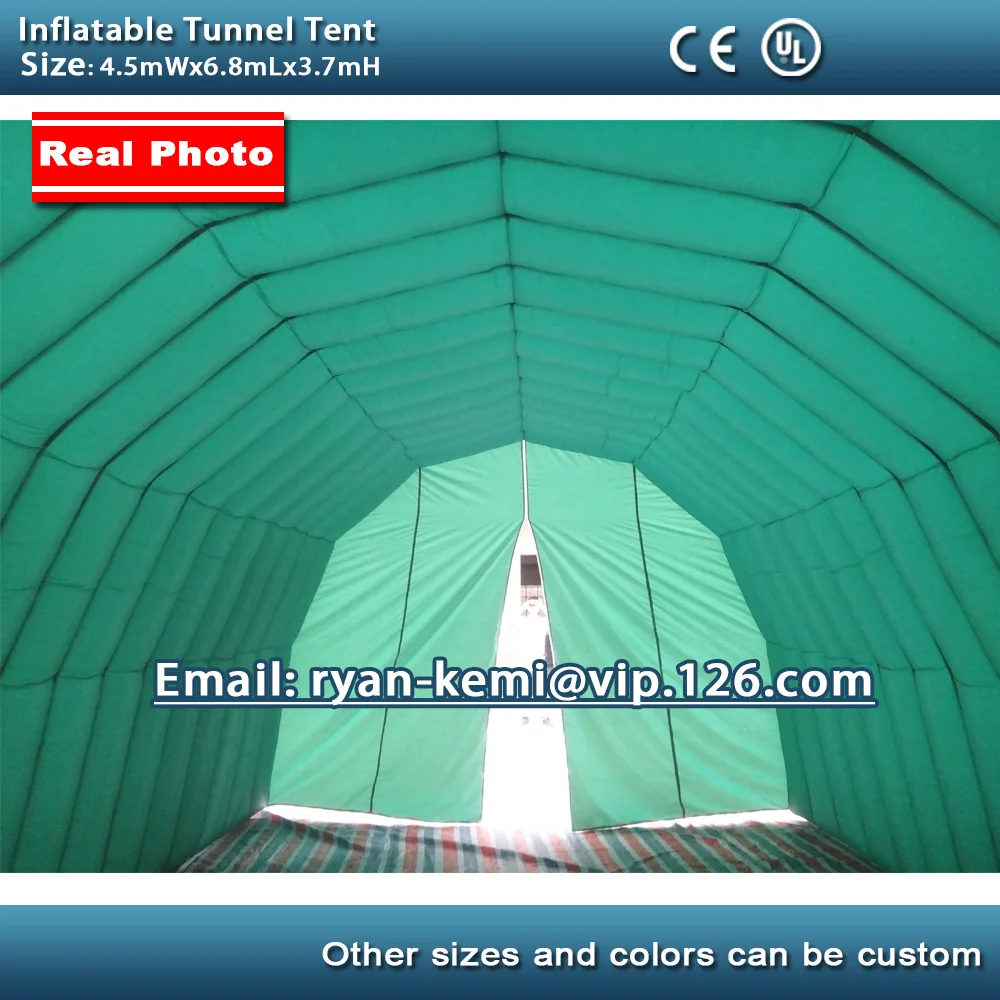 Free shipping 6.8m Inflatable tunnel tent with door inflatable car garage tent outdoor inflatable party tent with CE blower 3