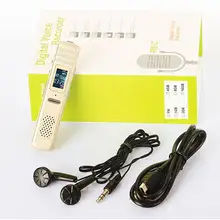 Золотой цвет мини Цифровые диктофоны аудио Регистраторы 8 ГБ MP3 плеер встроенный микрофон и Динамик диск usb функции ретранслятора