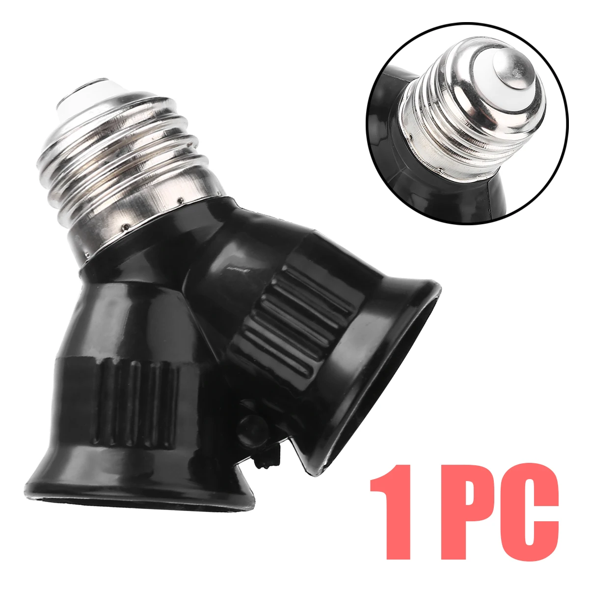 E27 Base to 2 Screw Light Socket Lamp Bulb Converter Y Shape Splitter Adapter LED Holder For Household Lighting Tool