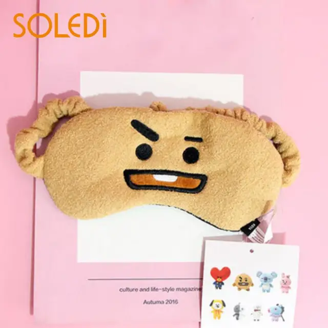Eyeshade Sleep Mask Kpop Fans Party Decoration BTS BT21 Plush Cute Eye Masks Breathable Office