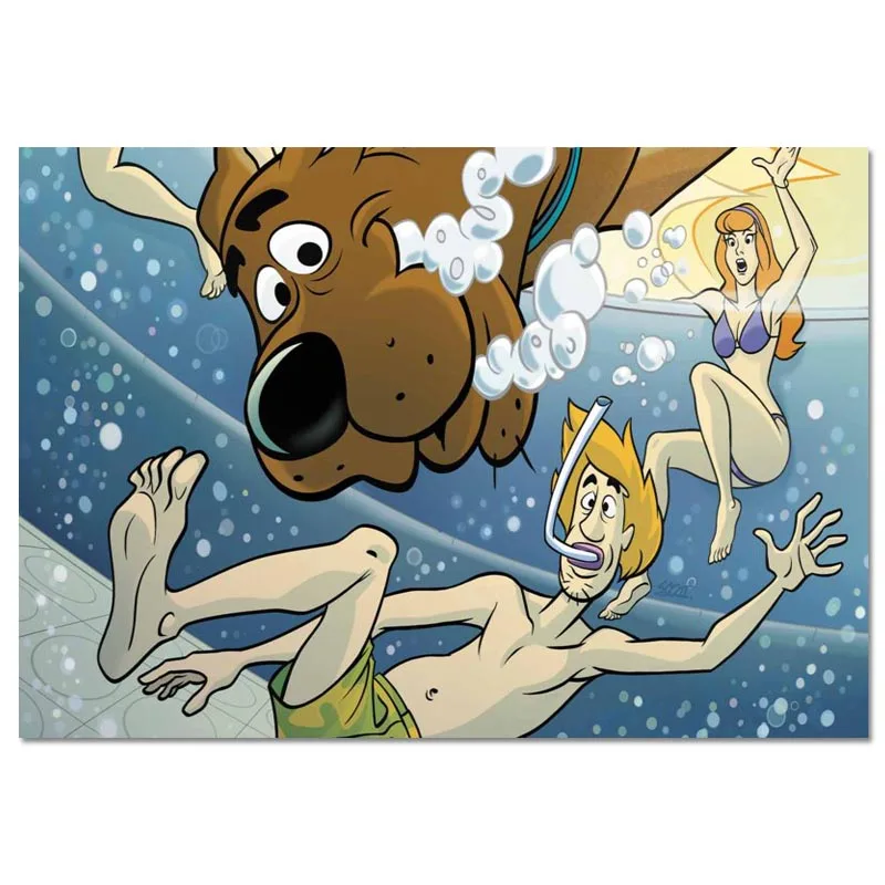 Scooby Doo Плакат на заказ холст плакат художественная отделочная ткань для дома ткань настенный плакат печать шелковая ткань 30X45 см - Цвет: Canvas Poster 12