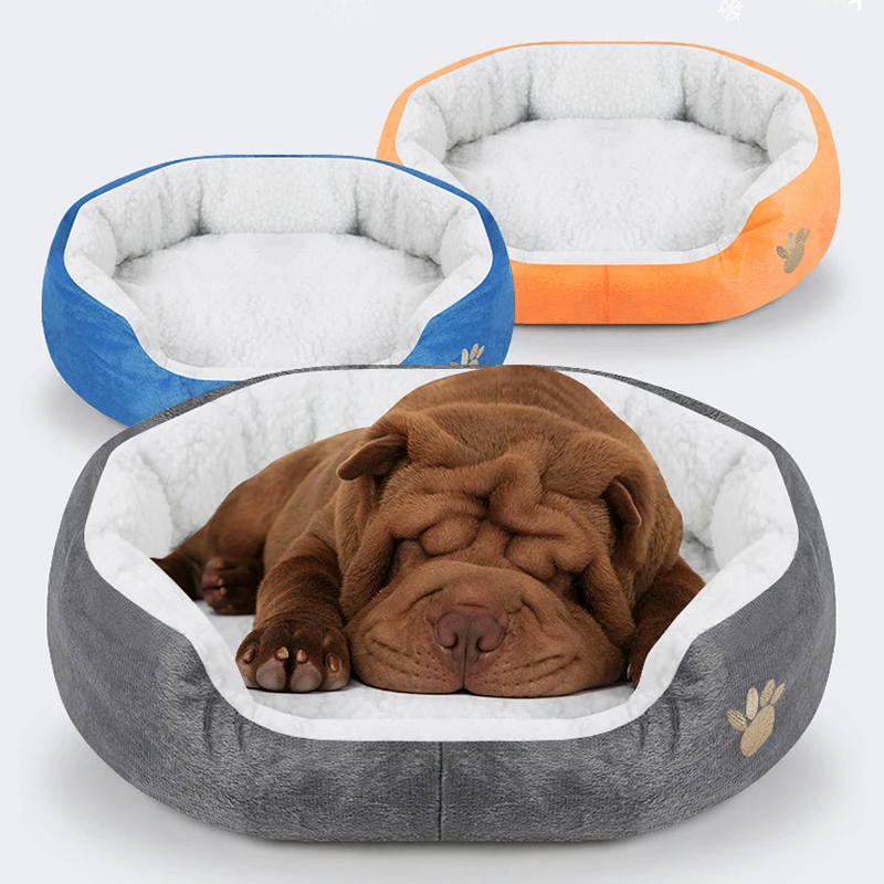buy 40x45cm Pet Dog Bed Mats Dog House Puppy Cat Nest Cashmere Sofa Warm Kennel Dog Blanket Pet Accessories Supplies Cama Perro