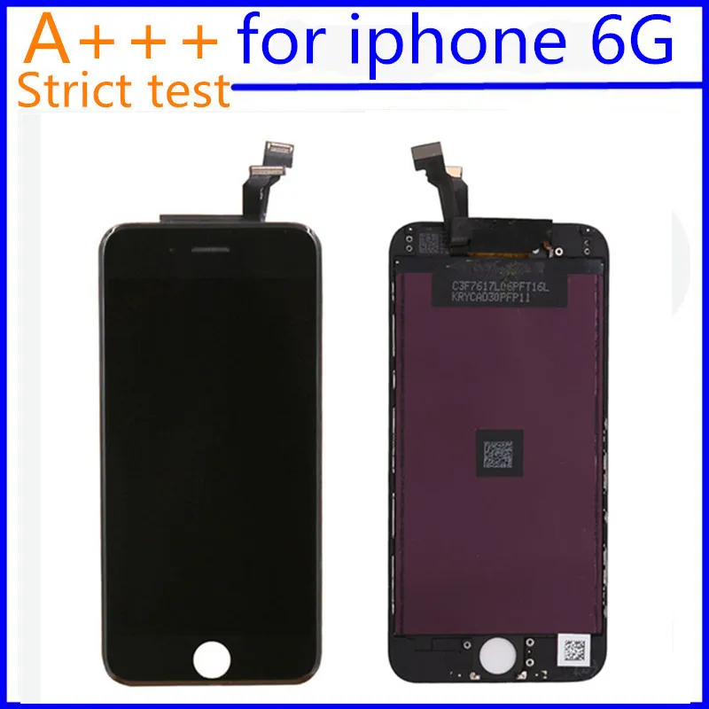 

20pcs/lot AAAHigh Quality NEW Digitizer Assembly For iPhone 6G 4.7 LCD Display Touch Screen Repair Parts White/Black send DHL