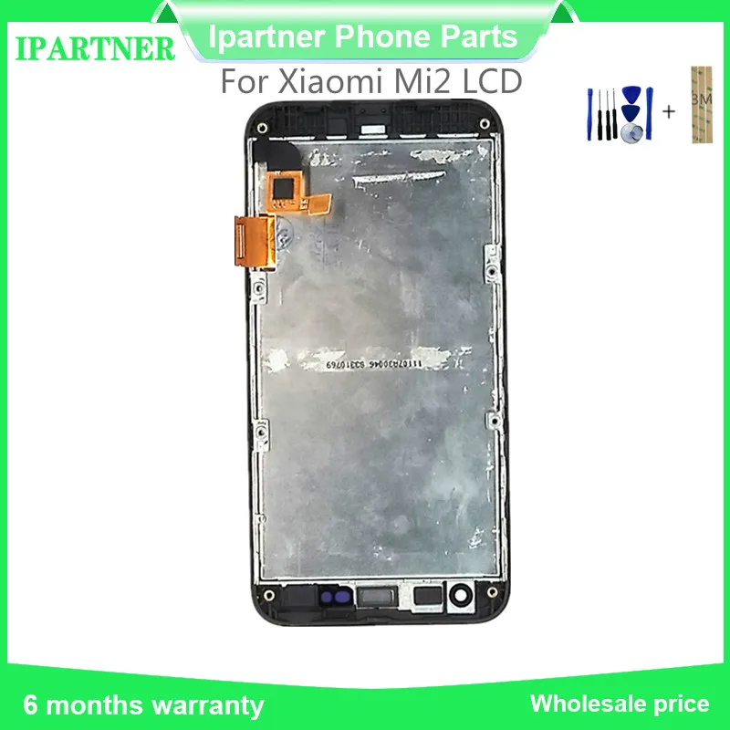 

Ori For Xiaomi Mi2 LCD Display Touch Screen With Frame Replacement Screen 4.3 Inch Black High Quality With Tools