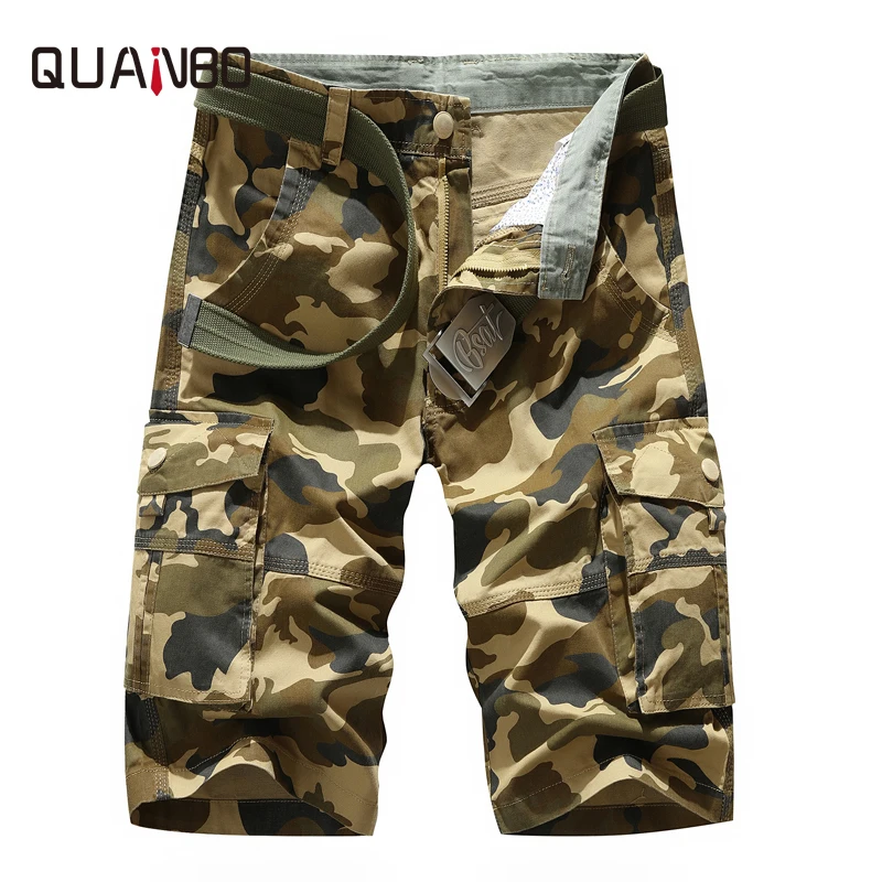 Камуфляжные мужские хлопковые повседневные шорты новые летние мужские свободные рабочие шорты мужские военные Короткие штаны Плюс Размер 28-40 брендовые шорты