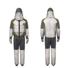 Летняя сетчатая дышащая рыболовная анти-москитная одежда для охоты на открытом воздухе легкая с капюшоном противомоскитная одежда быстросохнущая одежда