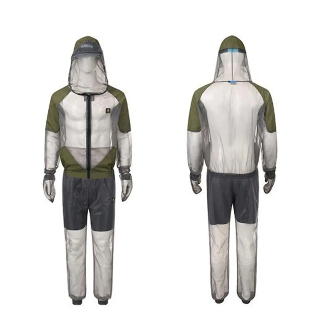 

Summer High Air Mesh Breathable Fishing Anti-mosquito Suit Outdoor Hunting Lightweight Hooded Mosquito-Prevent Suit Quickdrying