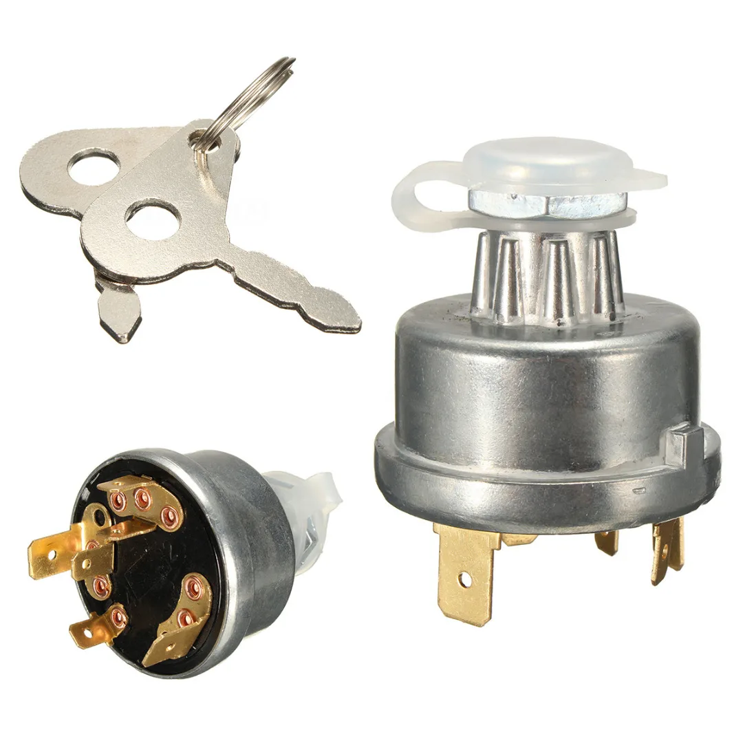 Mayitr Universal Tractor Ignition Switch Starter with 2 Key For Massey
