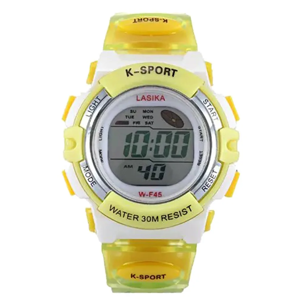 Популярные детские часы для мальчиков, повседневные цифровые светодиодные спортивные часы с циферблатом, детские часы с будильником