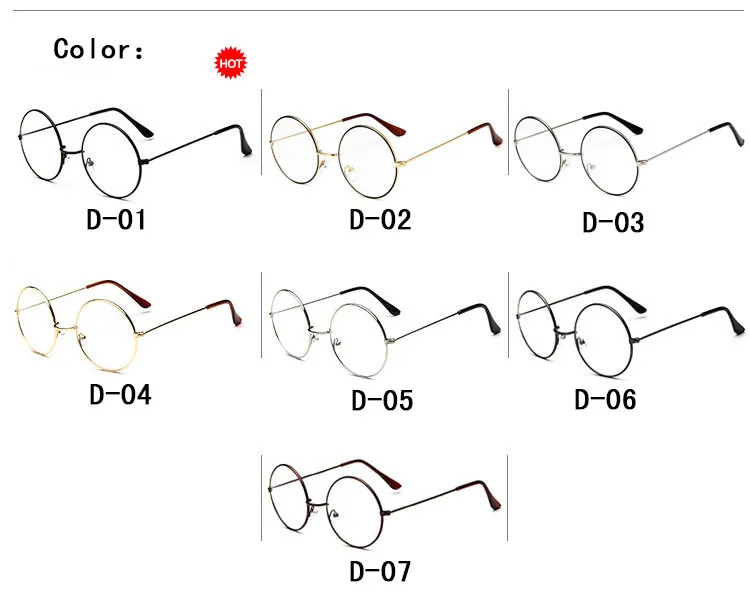 Классические ретро круглые очки с Большой рамкой, металлическая Корейская версия, плоские зеркальные очки в студенческом стиле