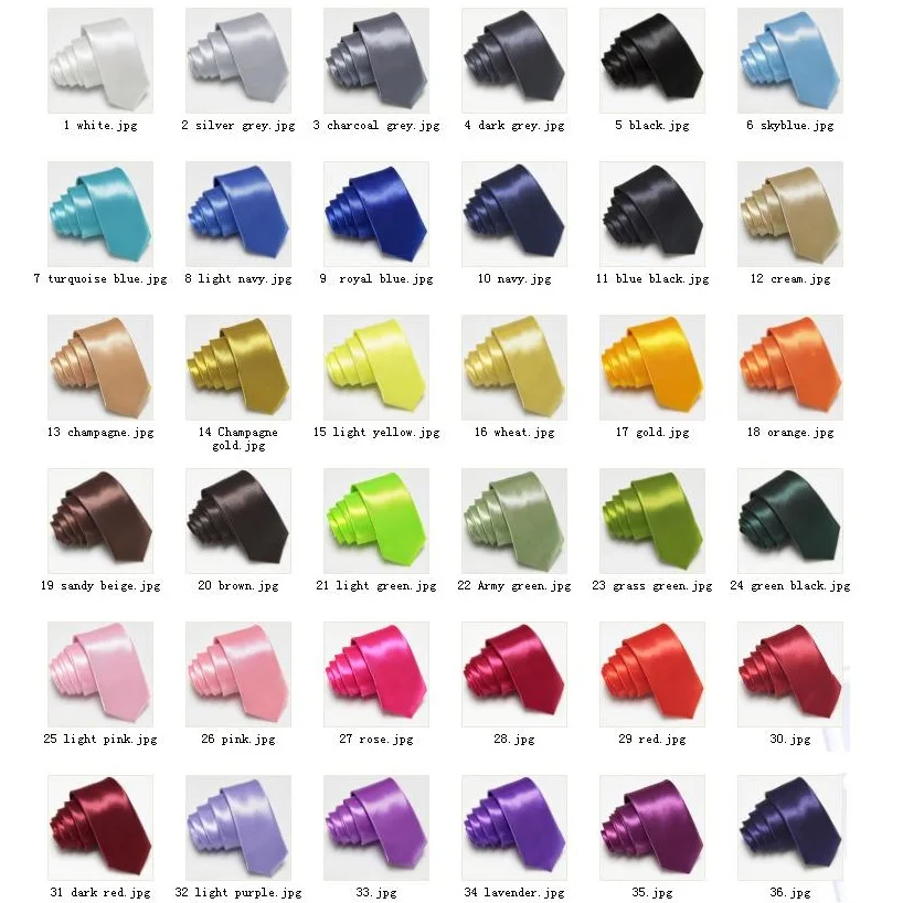 total 5cm solid color ties