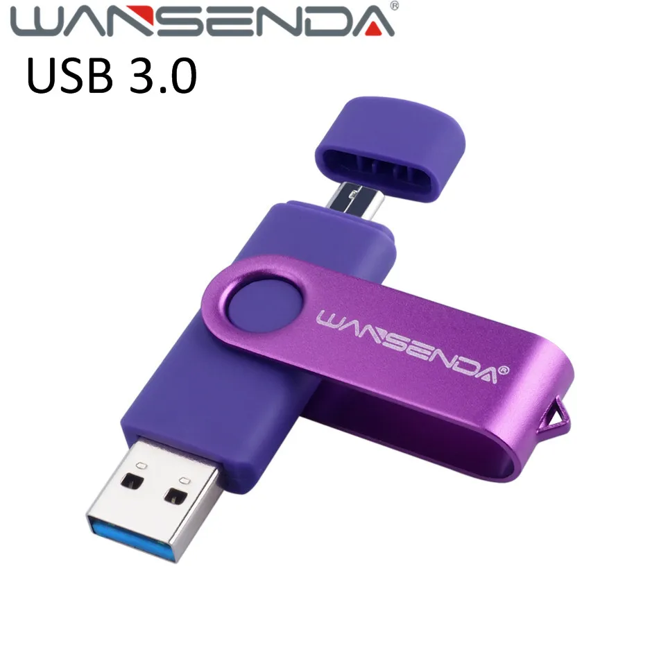 

WANSENDA USB 3.0 USB Flash Drive 32GB 64GB OTG 3.0 Pen Drive for Android Phones Tablet 8GB Pendrive 16GB Micro USB Memory Stick