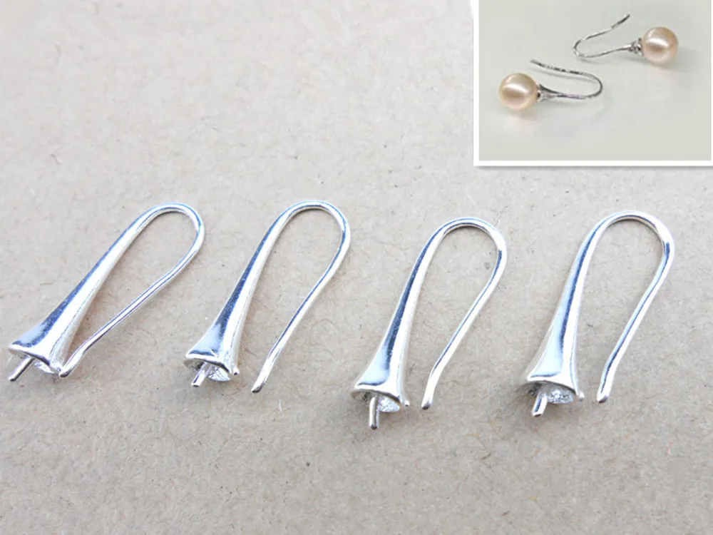 

HOT Wholesale 20pcs 925 Sterling Silver Hook Earring Earwire DIY Jewelry Finding Accessories