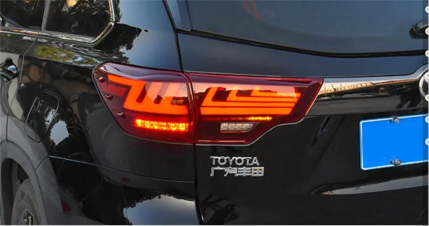 Автомобильный Стайлинг для фары Toyota Highlander Kluger DRL Дальний свет ближнего света динамическая Поворотная сигнальная задняя подсветка