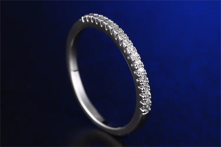 MOROW Fashion Classic AAA Zircon Finger Rings Dainty Plated White Gold Simple Metal Ring for Women Jewelry Christmas Gift Hot (8)