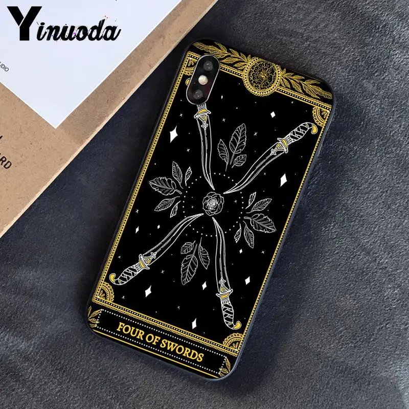 Yinuoda Death Tarot TPU черный чехол для телефона iPhone 6S 6plus 7 7plus 8 8Plus X Xs MAX 5 5S XR - Цвет: A11