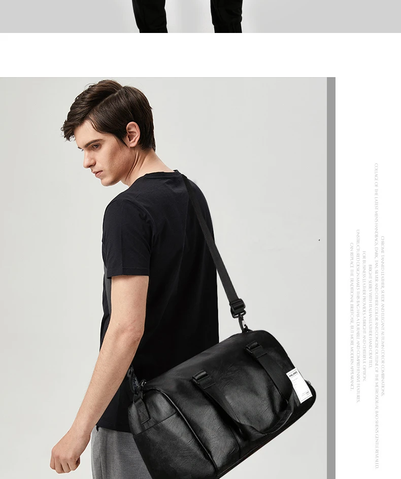Модные деловые мужские дорожная сумка, чемодан водостойкие черный вещевой мешок открытый большой емкости высокое качество из