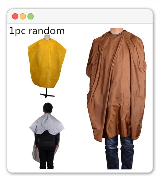 New 1pc Hairdressing Waterproof Fabric Apron Good Quality Cutting Salon Hairdressing Dress Cape Color Random