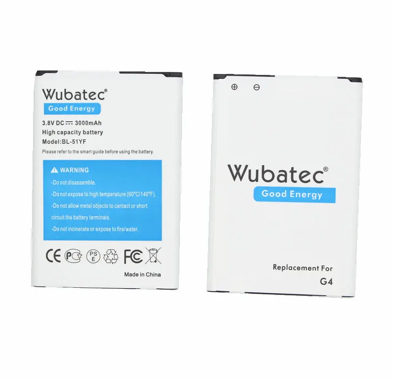 Wubatec 2x3000 мАч BL 51YF G4 батарея + зарядное устройство для LG H810 H812 H811 H815 H818 US991 LS991 VS986 VS999