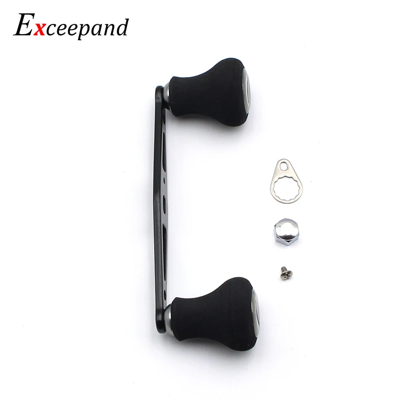 Exceepand Black EVA Super Power Fishing Reel Handle for Abu Garcia Daiwa Low Profile Baitcasting Reel Grips