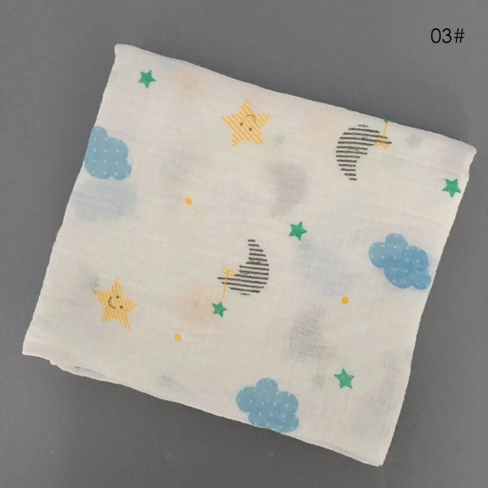 Puseky новорожденный младенец дети муслин пеленать мягкое спальное одеяло обернуть банное полотенце-пеленка одеяло полотенце 120*120 см