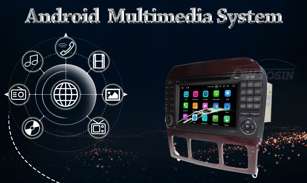 Top Owtosin Car Radio Multimedia Video Player Navigation GPS Android 9.0 For Mercedes-Benz S-Klasse W220 S280 S320 S500 S600 S65AMG 4