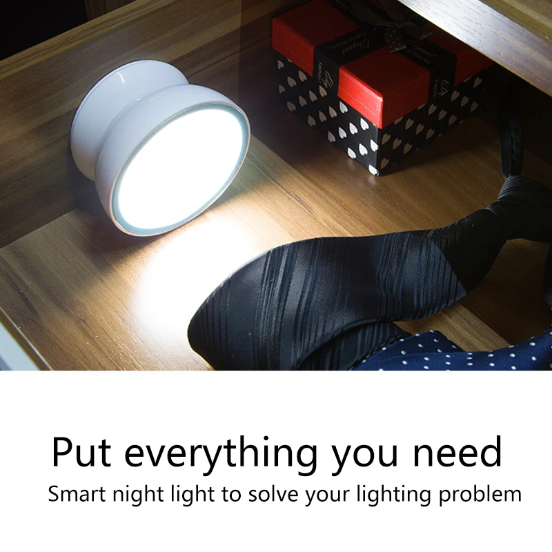 

USB Charging Motion Sensor Activated Wall Light Induction Nightlight Lamp for Hallway Closet TN88