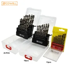 Free Shipping 13pcs kit 19pcs kit 25pcs kit HSS Twist Drill Bits Set Metal Drill Bits Cobalt Drill Bit For Stainless steel