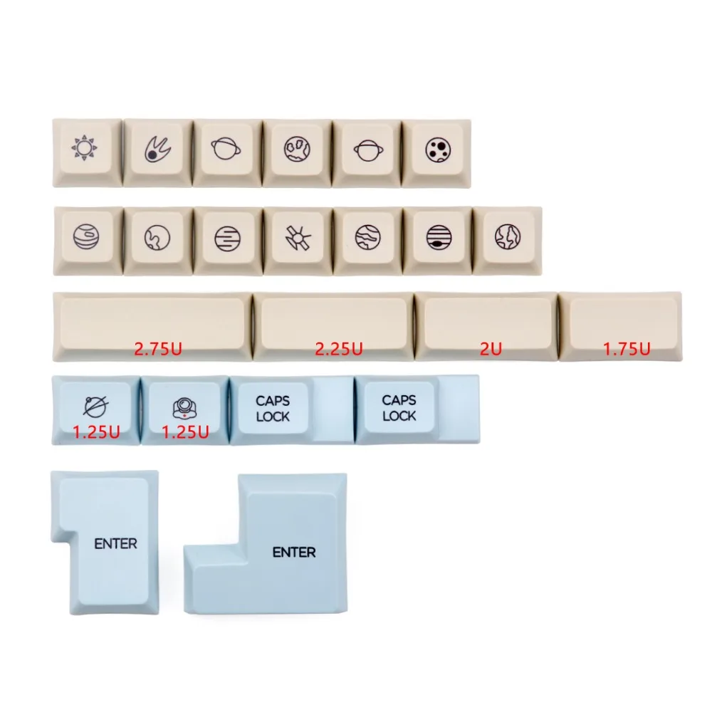 Исследуйте космическое пространство keycap XDA профиль PBT Материал краситель