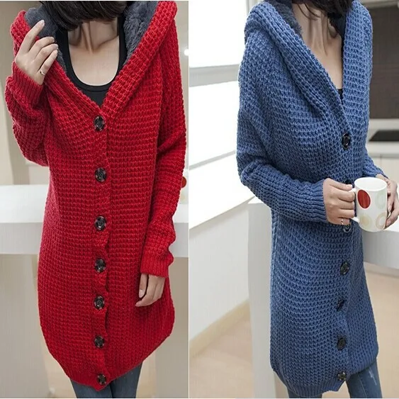 women's plus size hooded cardigan
