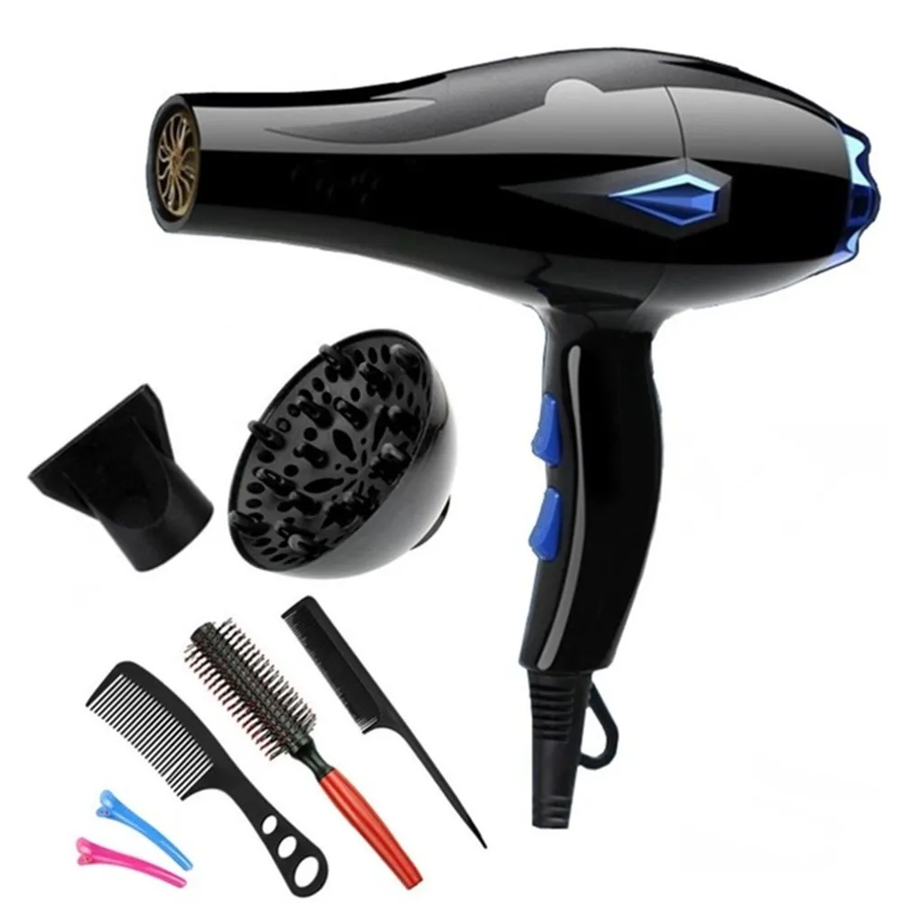 REBUNE 3000W 220V Hair Dryer Blue Light Anion Ceramic Ionic Fast