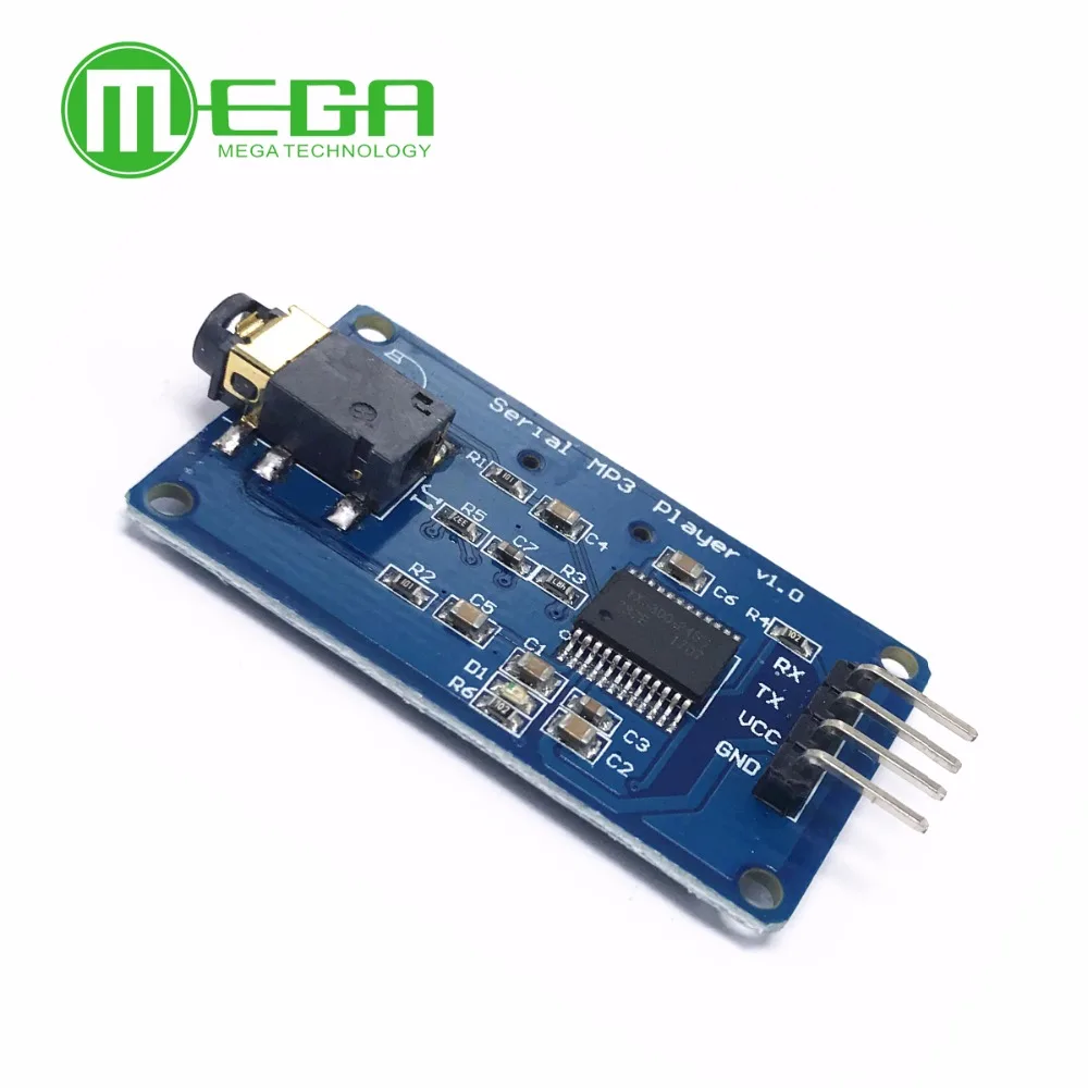 Модуль музыкального плеера YX6300 YX5300 UART для Arduino AVR ARM PIC CF Micro SD SDHC карта TTL поддержка